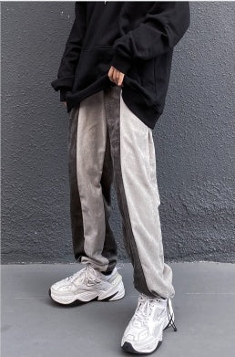 Casual Trousers With Waist Stitching Straight Thin Pant