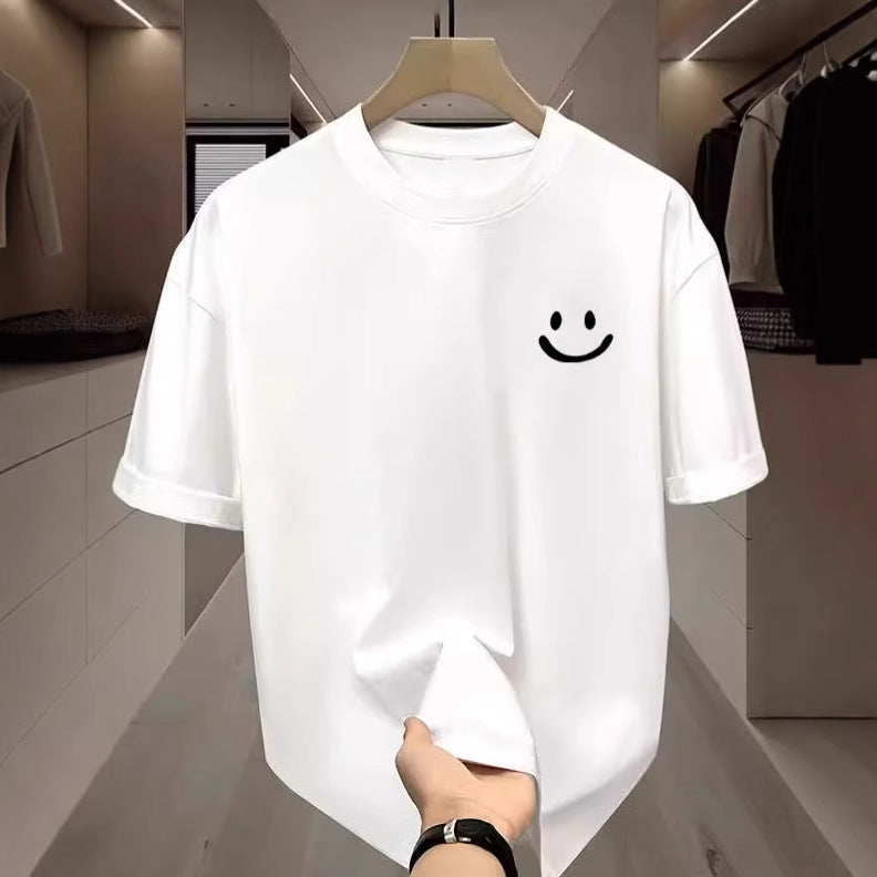 Ice Silk Simple Top Short Sleeve Men